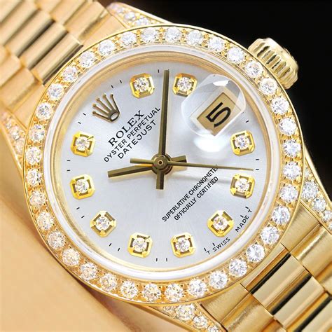 rolex presidential gold diamond bezel|presidential rolex with diamonds price.